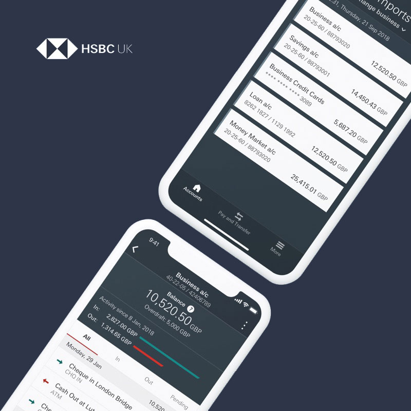 HSBC UK Mobile Banking app image.