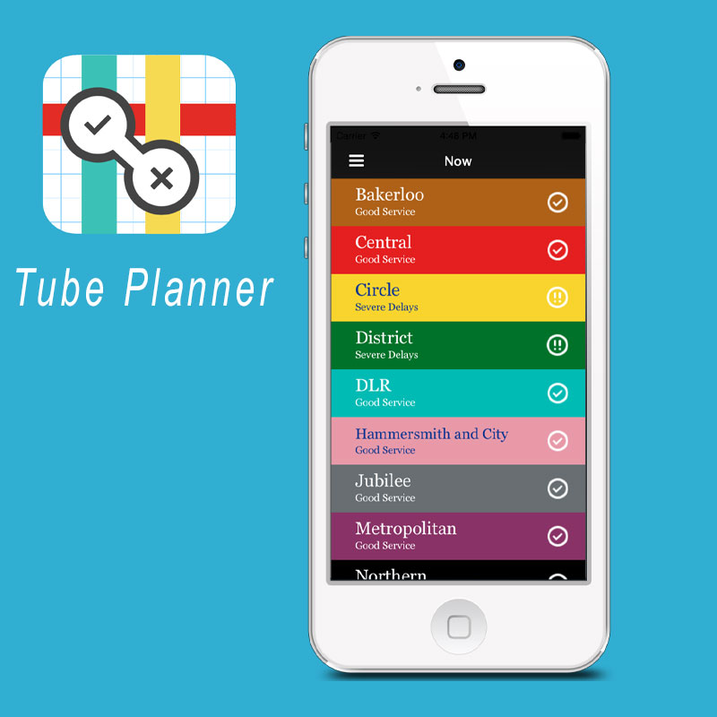 Tube Planner mobile app.