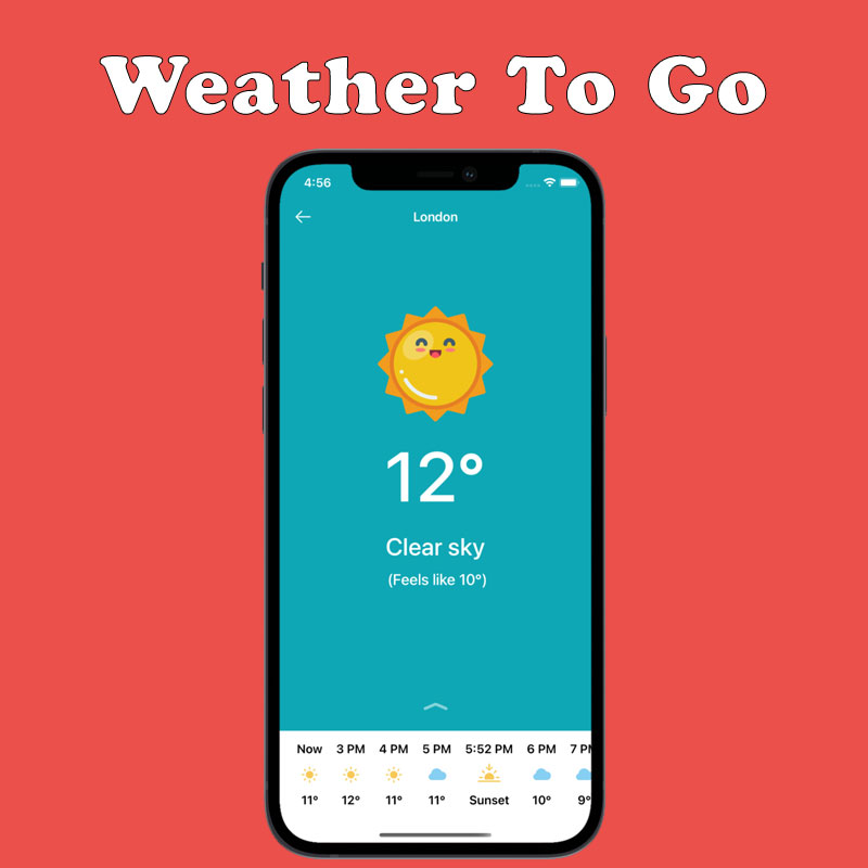 Weather To Go mobile app.